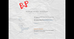 Desktop Screenshot of news.powerwordpuzzles.com